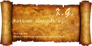 Kettner Gusztáv névjegykártya